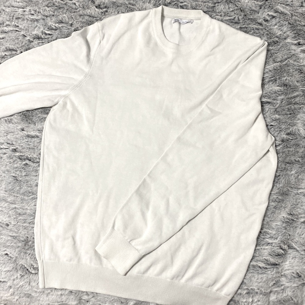 Zara- Long Tee- White- 100% Cotton